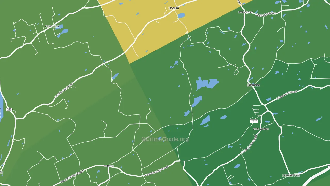 Stairville, PA Map of Theft Rates