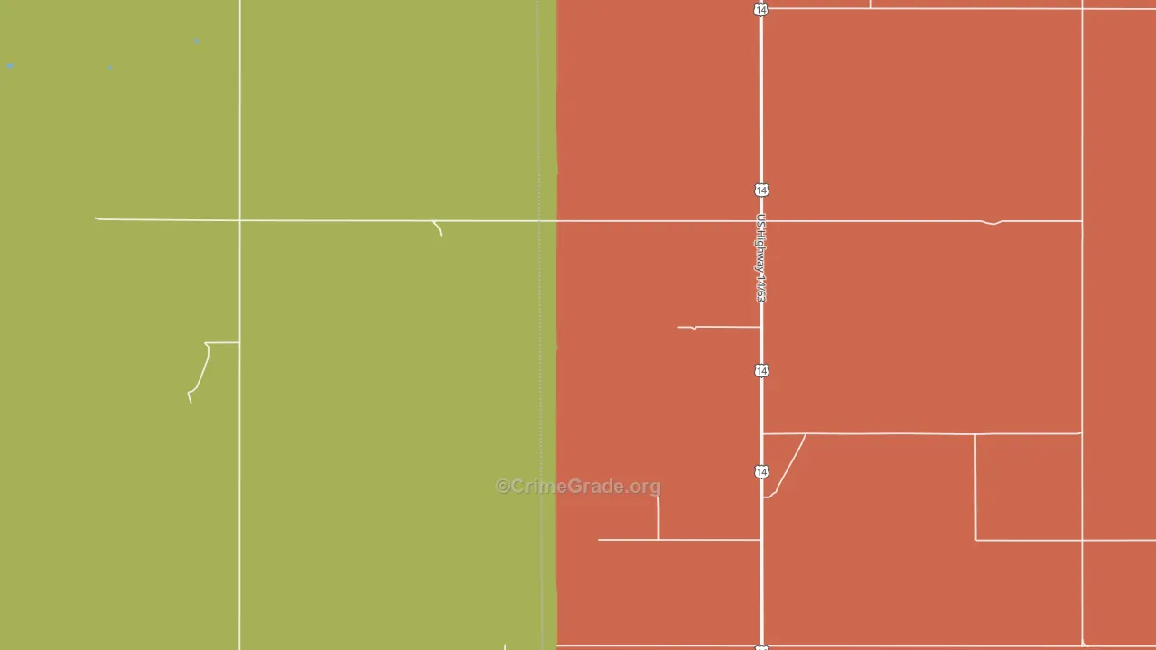 Stamford, SD Map of Theft Rates