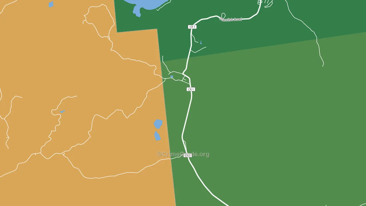 Standish, NY Map of Theft Rates