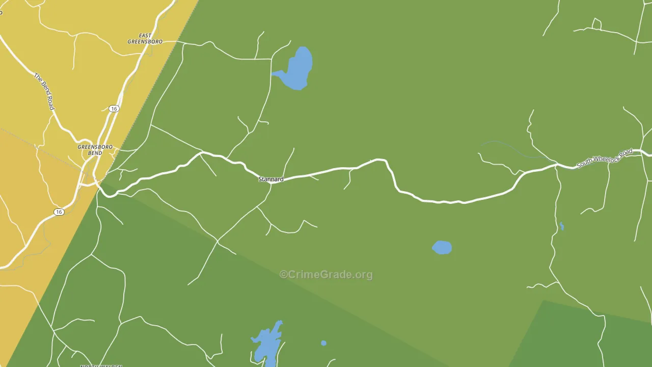Stannard, VT Map of Theft Rates