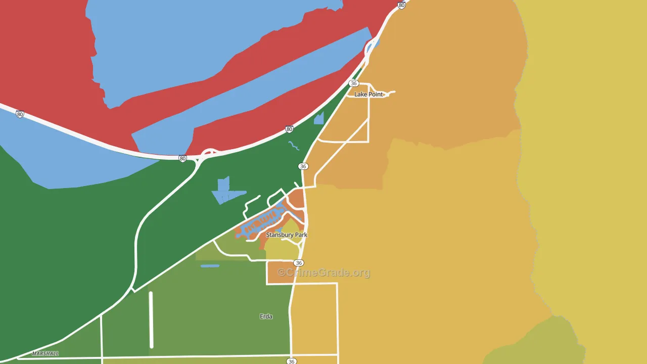 Stansbury Park, UT Map of Theft Rates