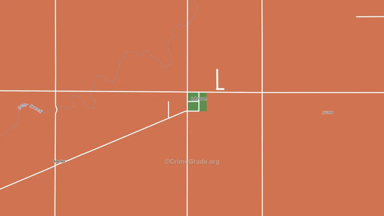 Stanton County, KS Map of Theft Rates