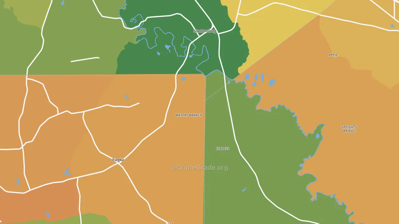 Stantonsburg, NC Map of Theft Rates