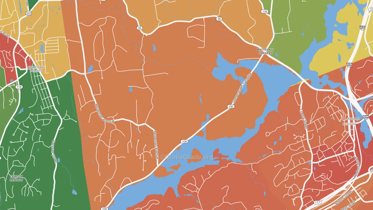 Stanwood, NY Map of Theft Rates