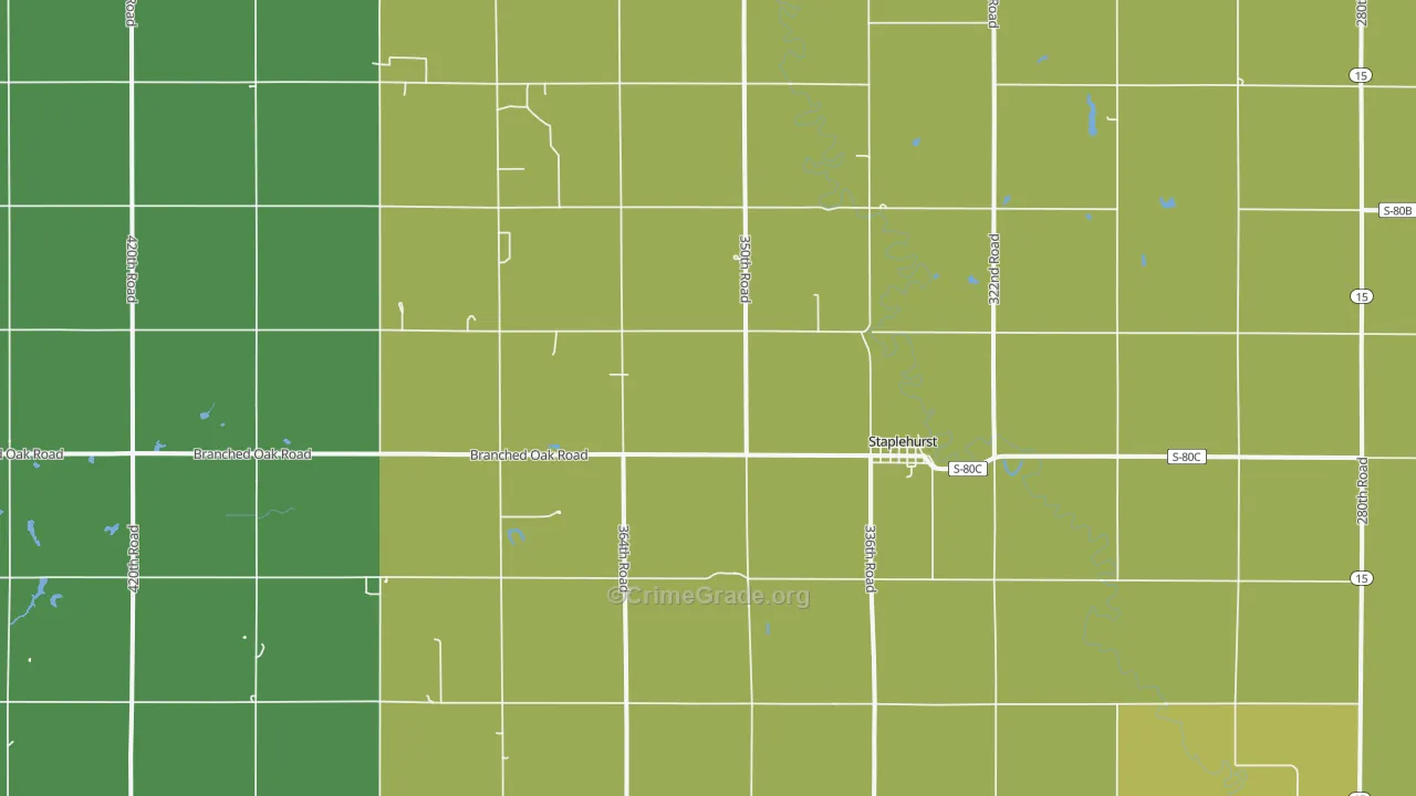 Staplehurst, NE Map of Theft Rates