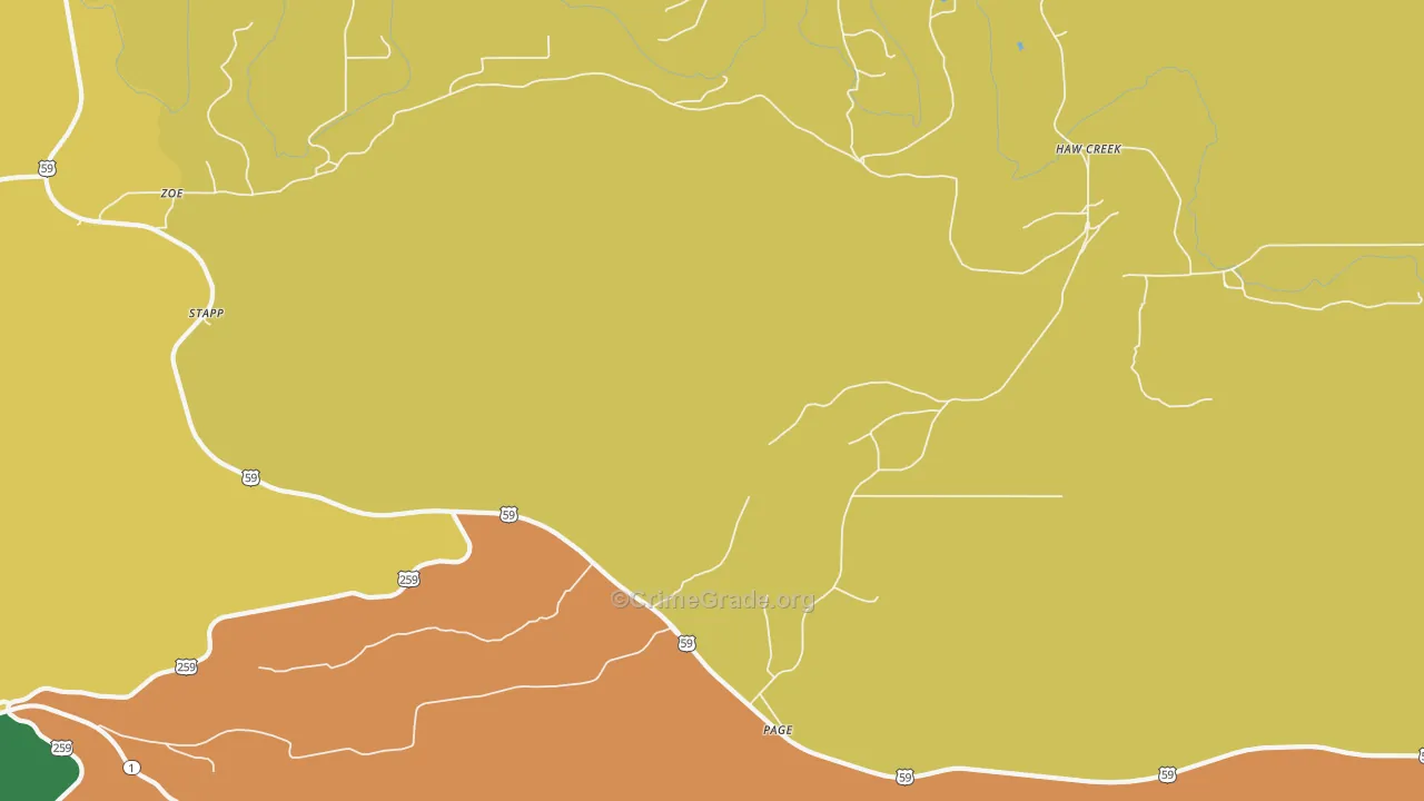 Stapp, OK Map of Theft Rates