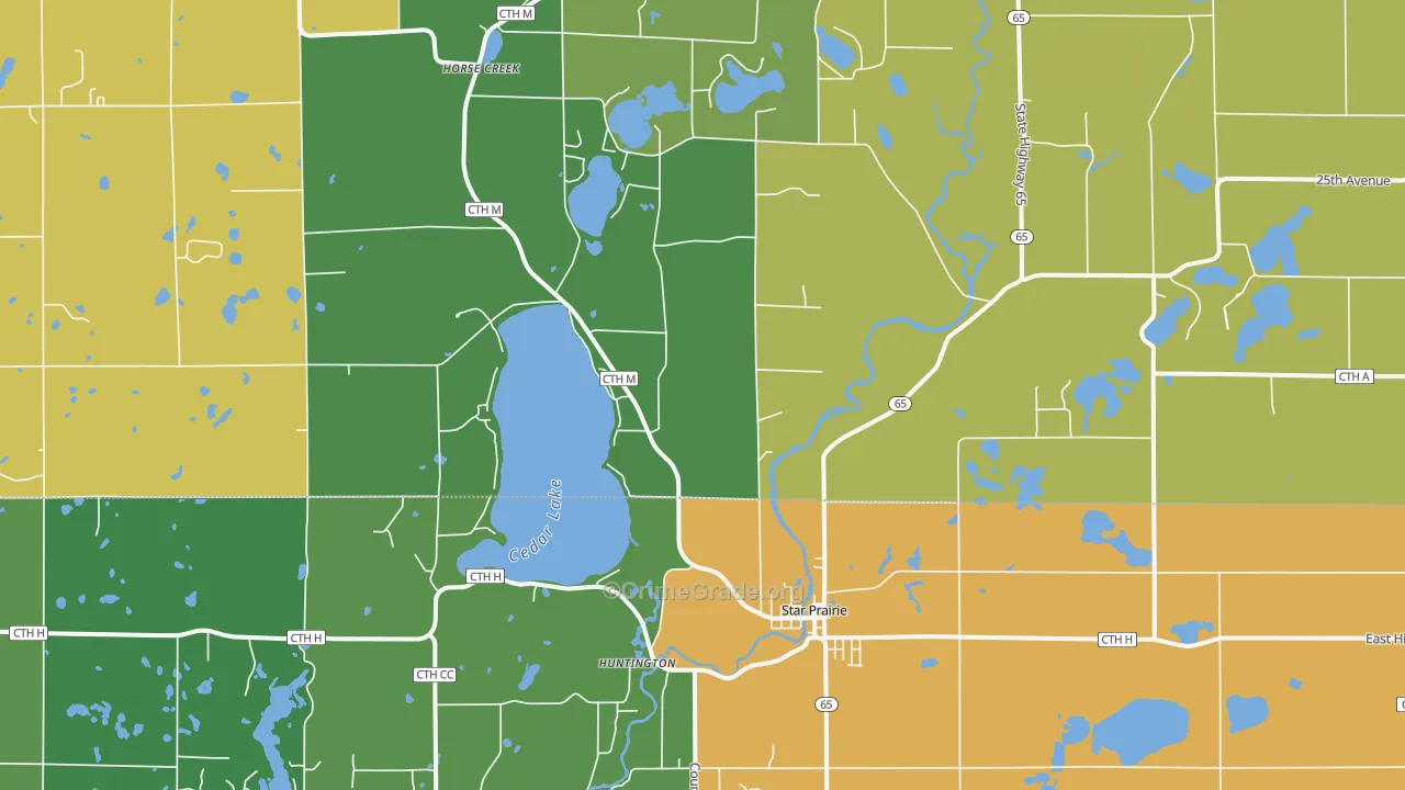 Star Prairie, WI Map of Theft Rates