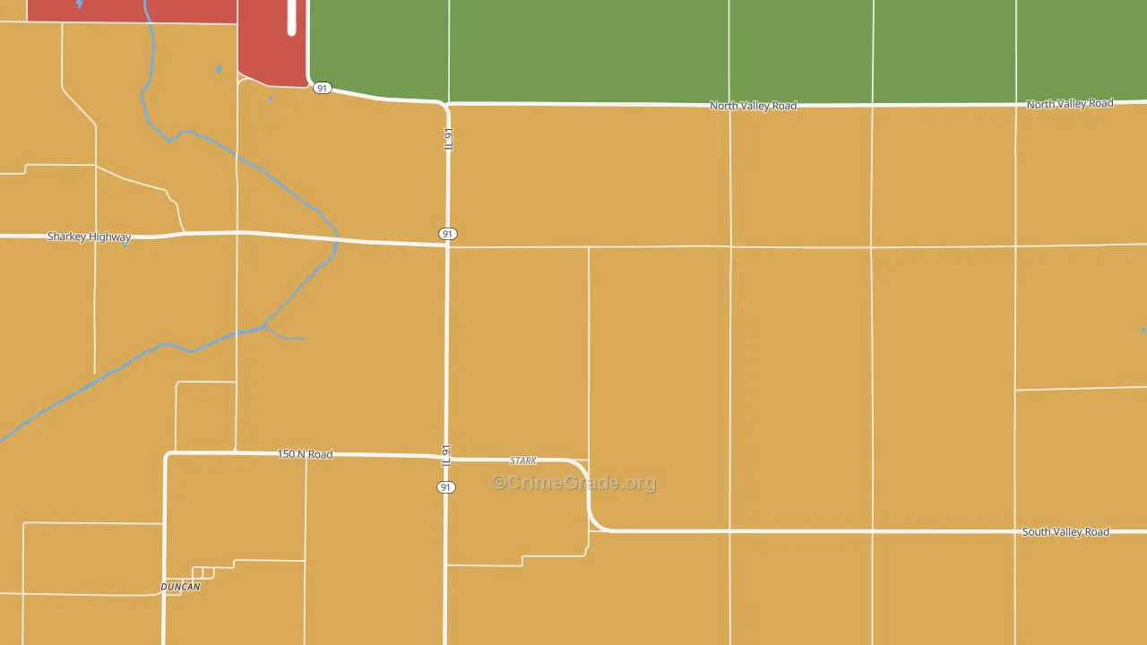 Stark, IL Map of Theft Rates