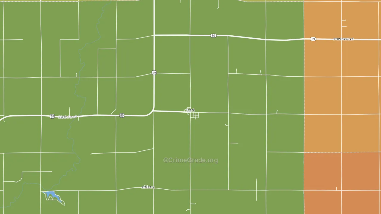 Stark, KS Map of Theft Rates