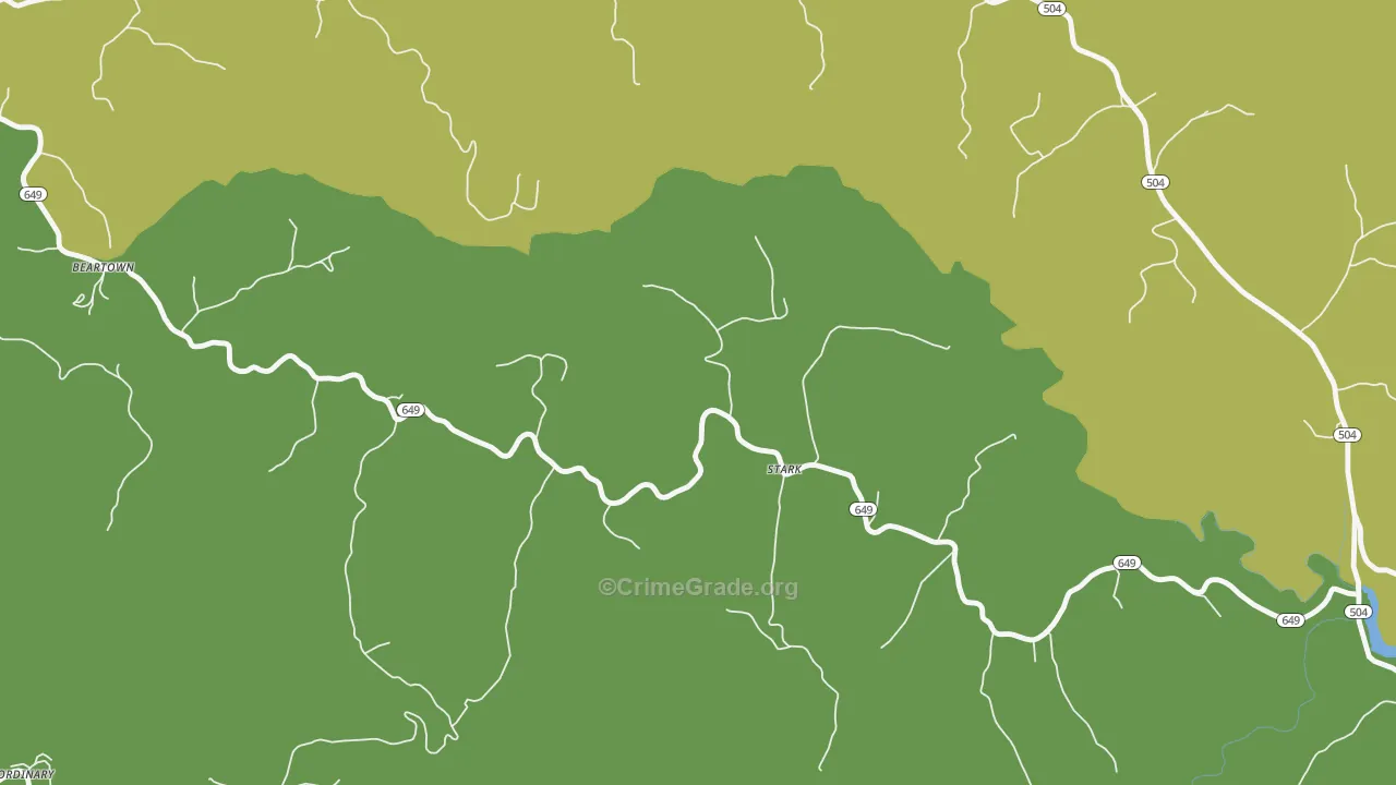 Stark, KY Map of Theft Rates