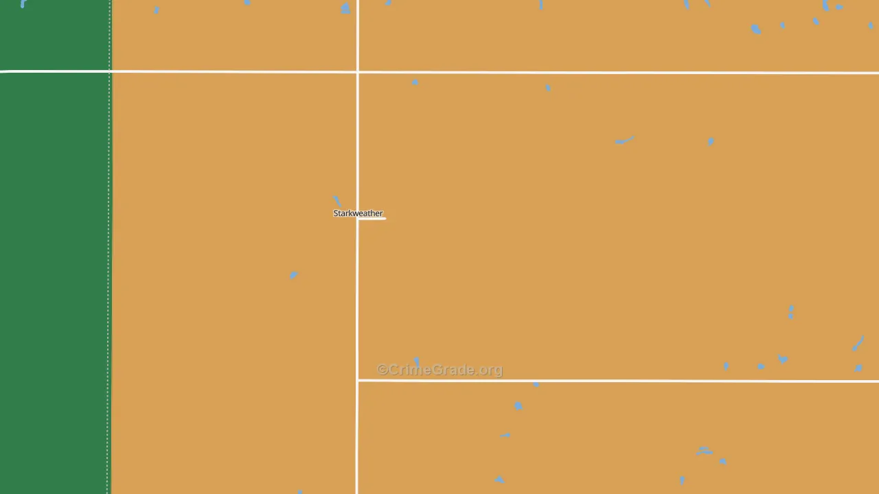 Starkweather, ND Map of Theft Rates