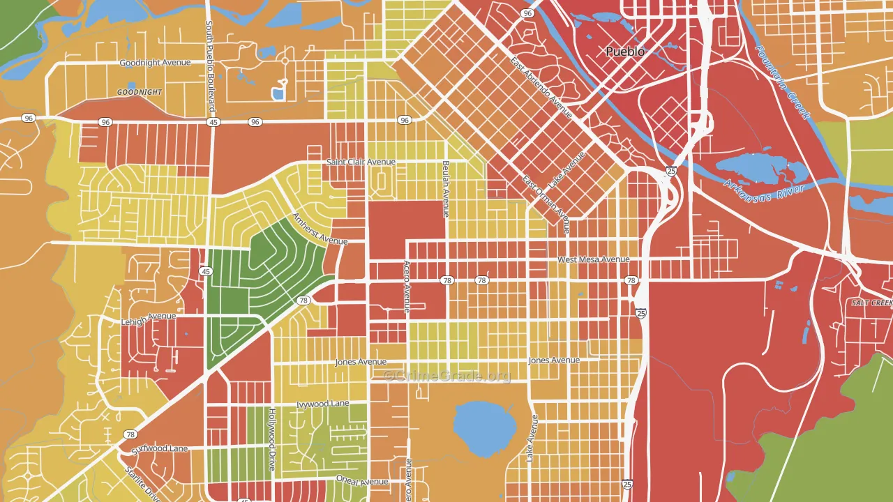 State Fair, Pueblo, CO Map of Theft Rates