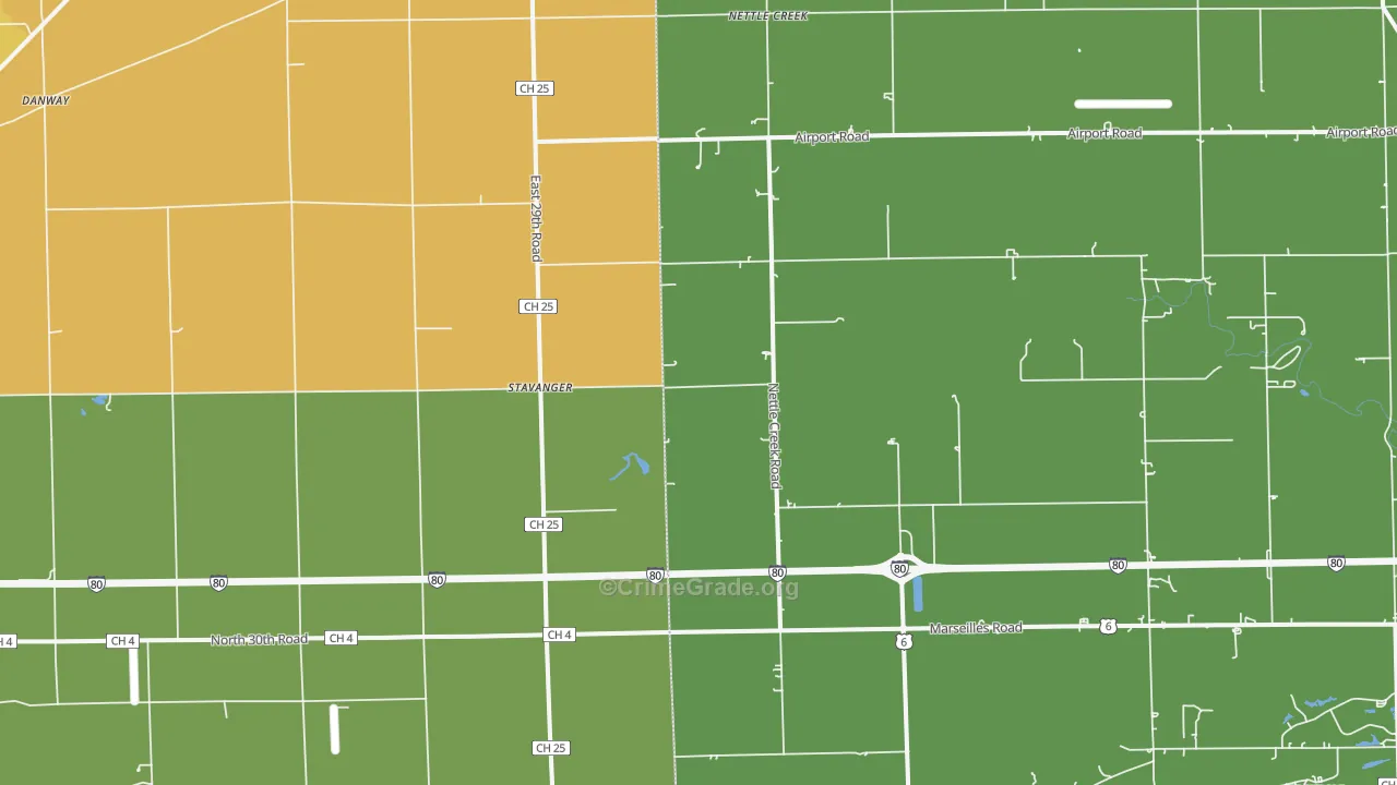 Stavanger, IL Map of Theft Rates