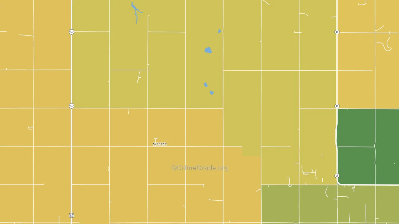Stecker, OK Map of Theft Rates