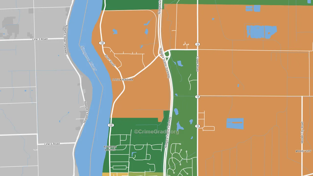 Stella Niagara, NY Map of Theft Rates