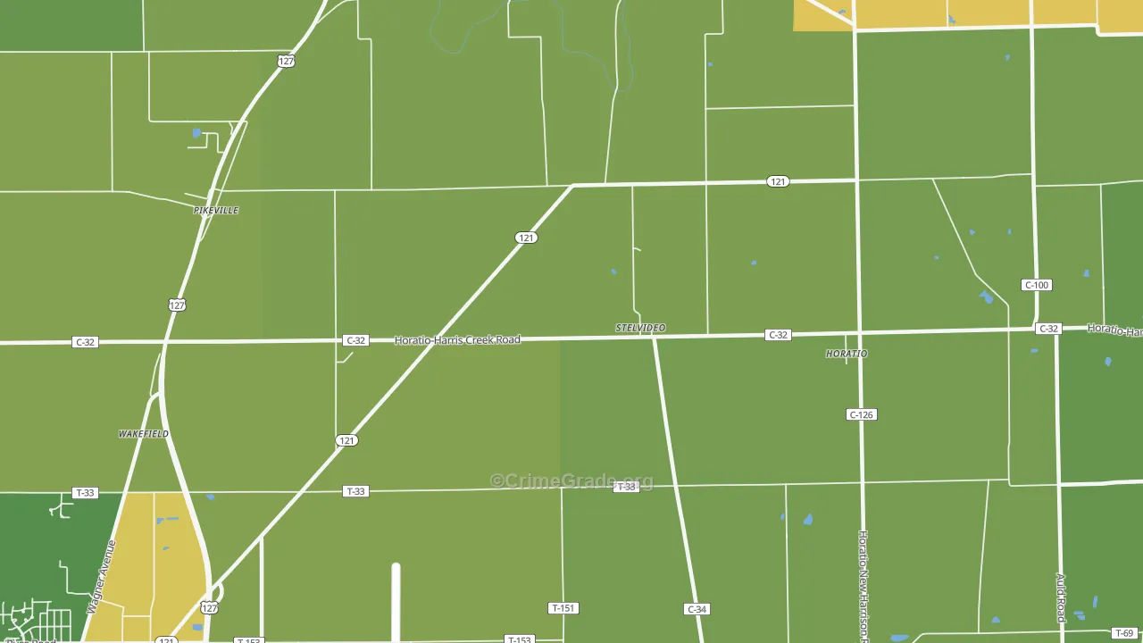 Stelvideo, OH Map of Theft Rates