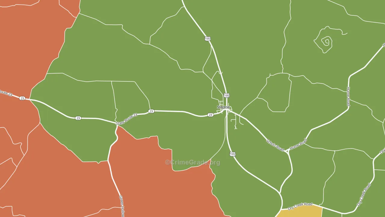 Steptoe, WA Map of Theft Rates