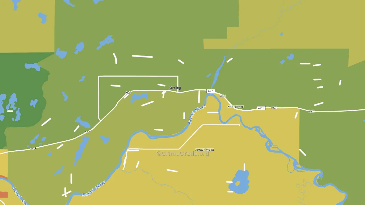 Sterling, AK Map of Theft Rates
