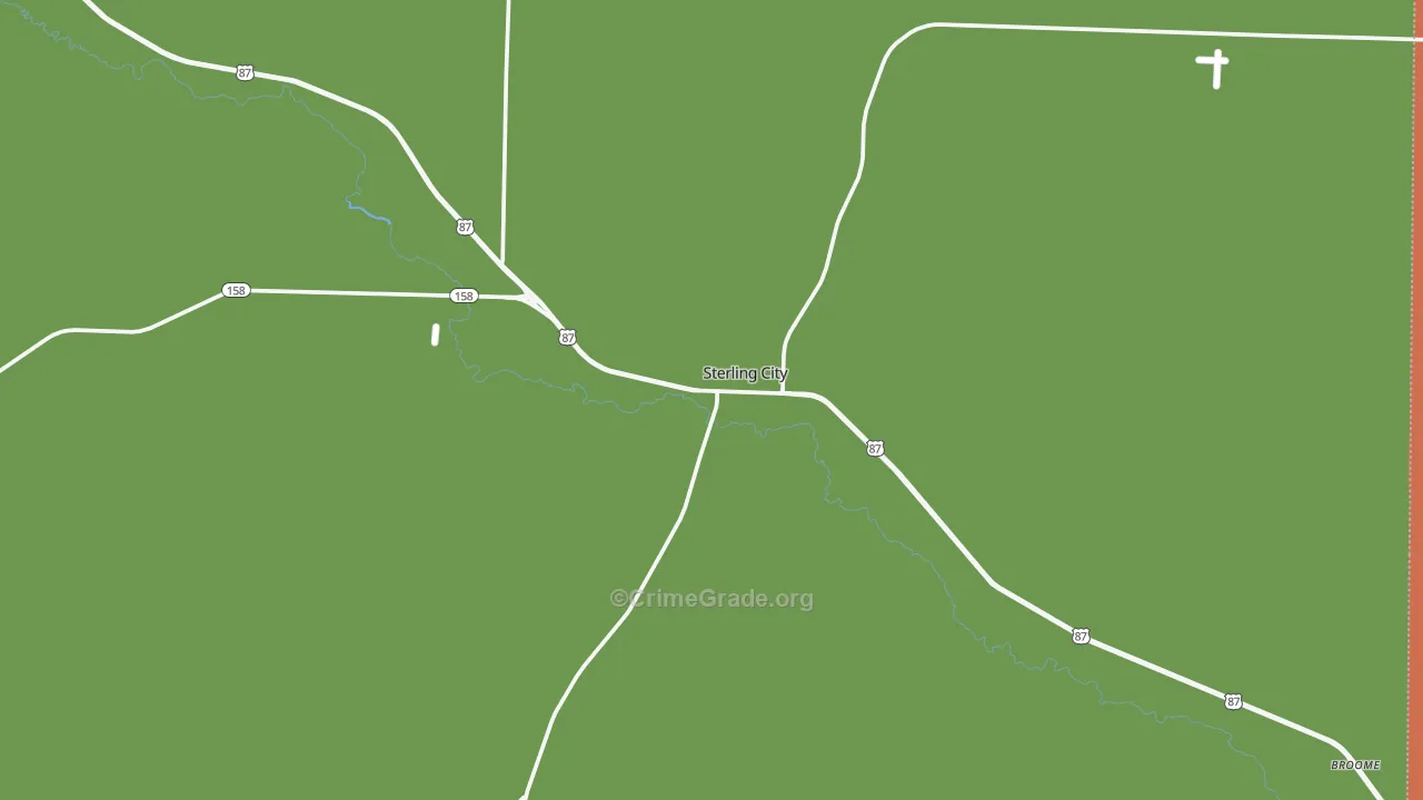 Sterling County, TX Map of Theft Rates