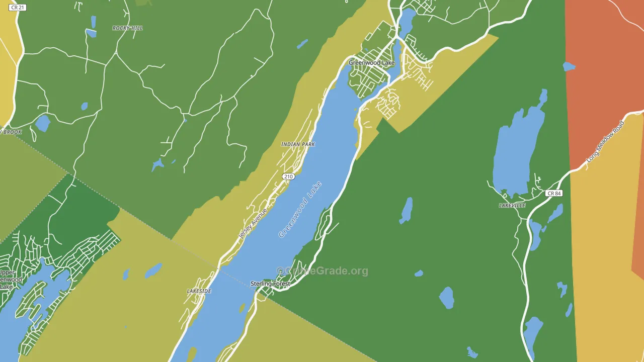 Sterling Forest, NY Map of Theft Rates