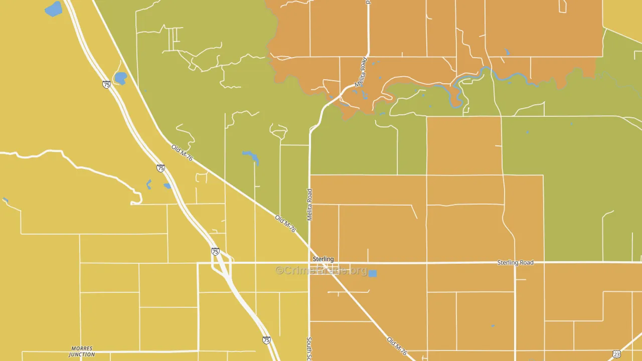 Sterling, MI Map of Theft Rates