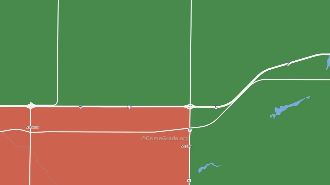 Sterling, ND Map of Theft Rates