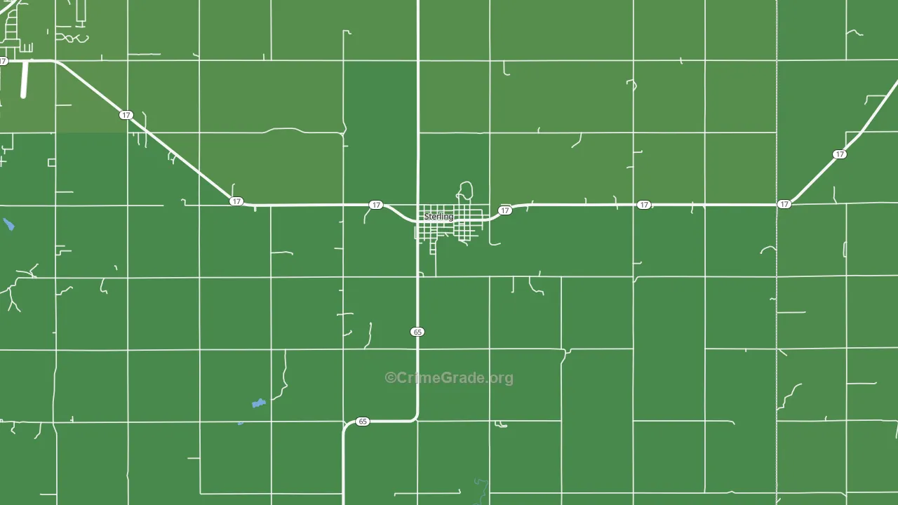 Sterling, OK Map of Theft Rates