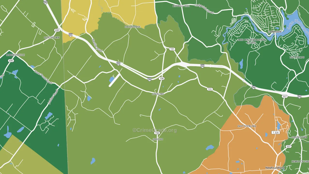 Sterling, PA Map of Theft Rates