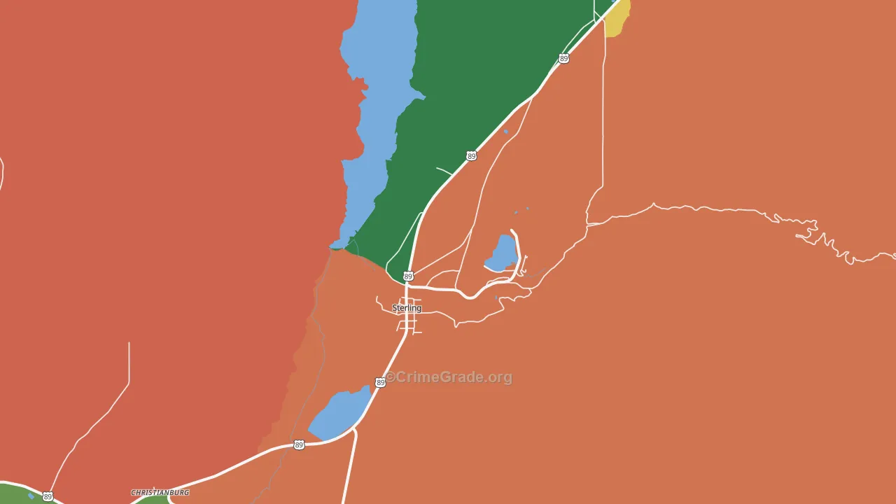 Sterling, UT Map of Theft Rates