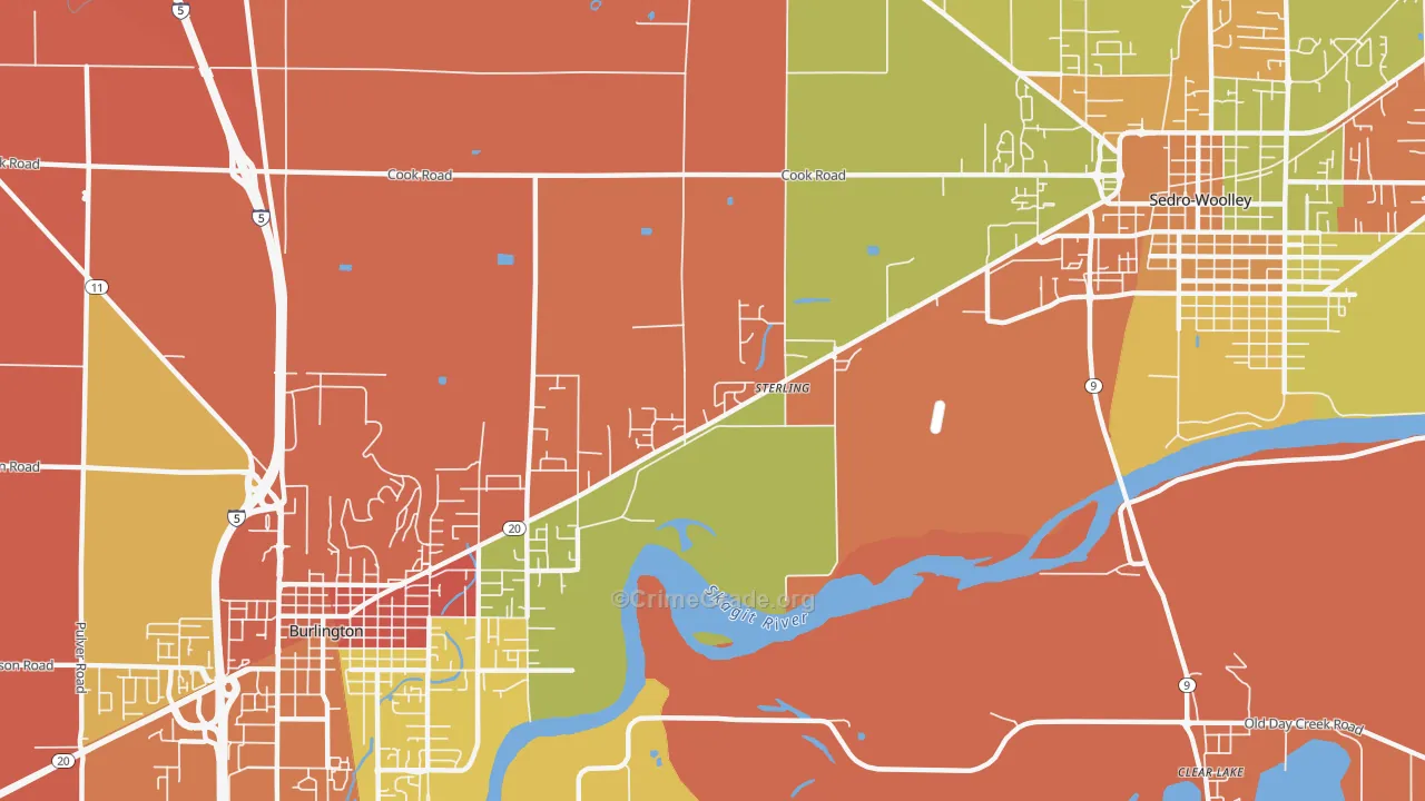 Sterling, WA Map of Theft Rates