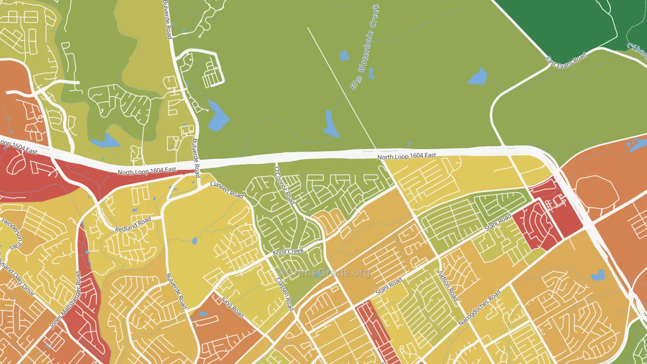 Steubing Ranch, San Antonio, TX Map of Theft Rates