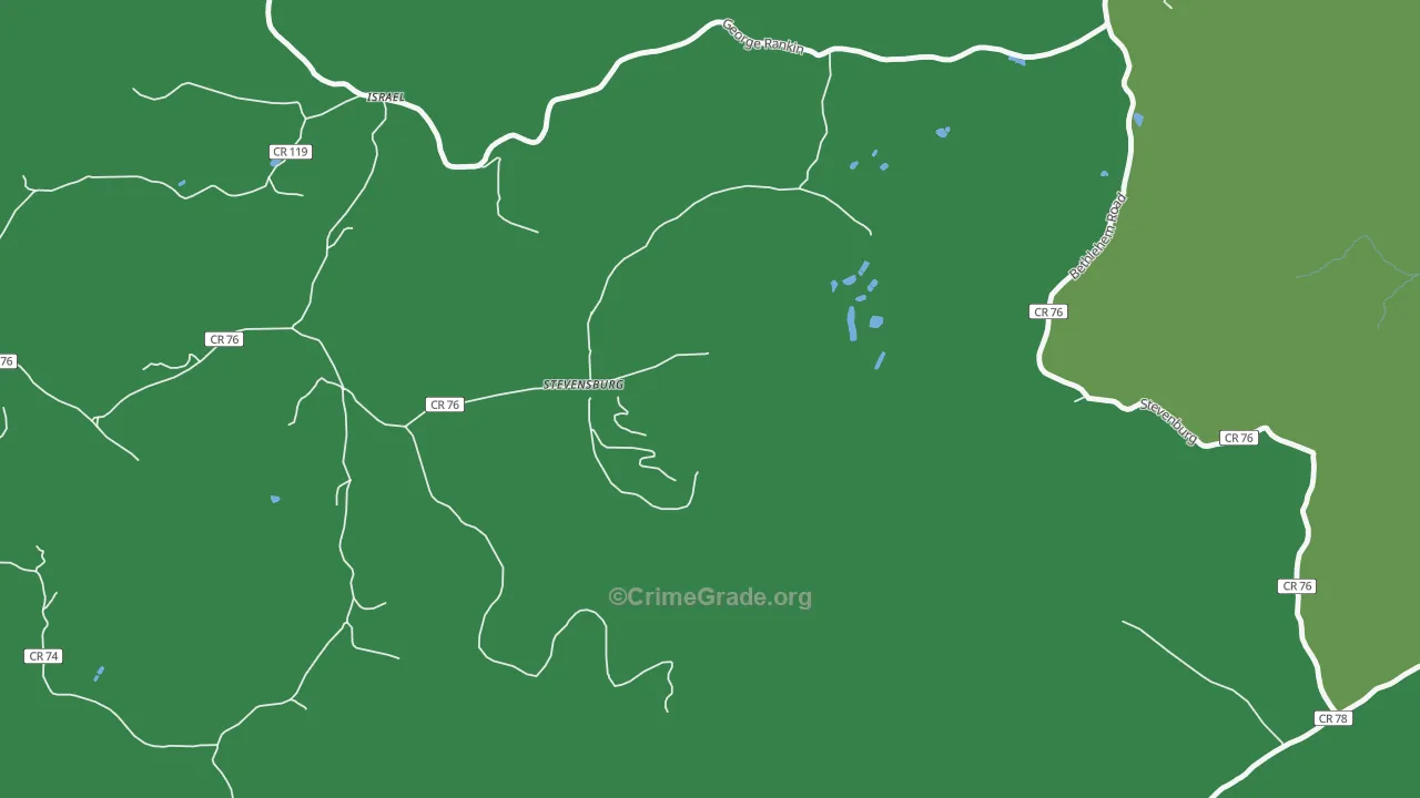 Stevensburg, WV Map of Theft Rates
