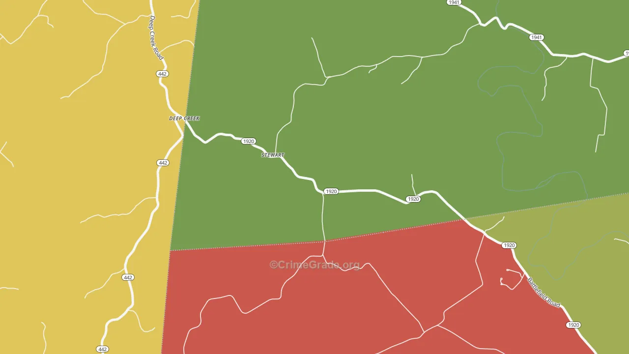 Stewart, KY Map of Theft Rates