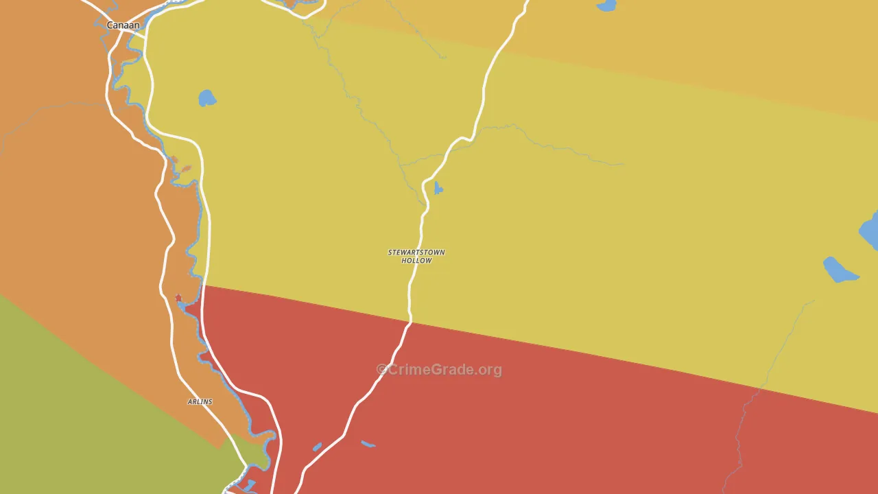 Stewartstown, NH Map of Theft Rates