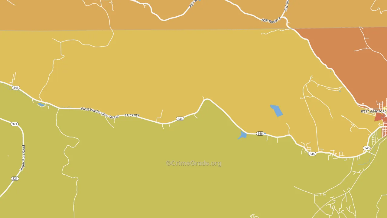 Stickney, PA Map of Theft Rates