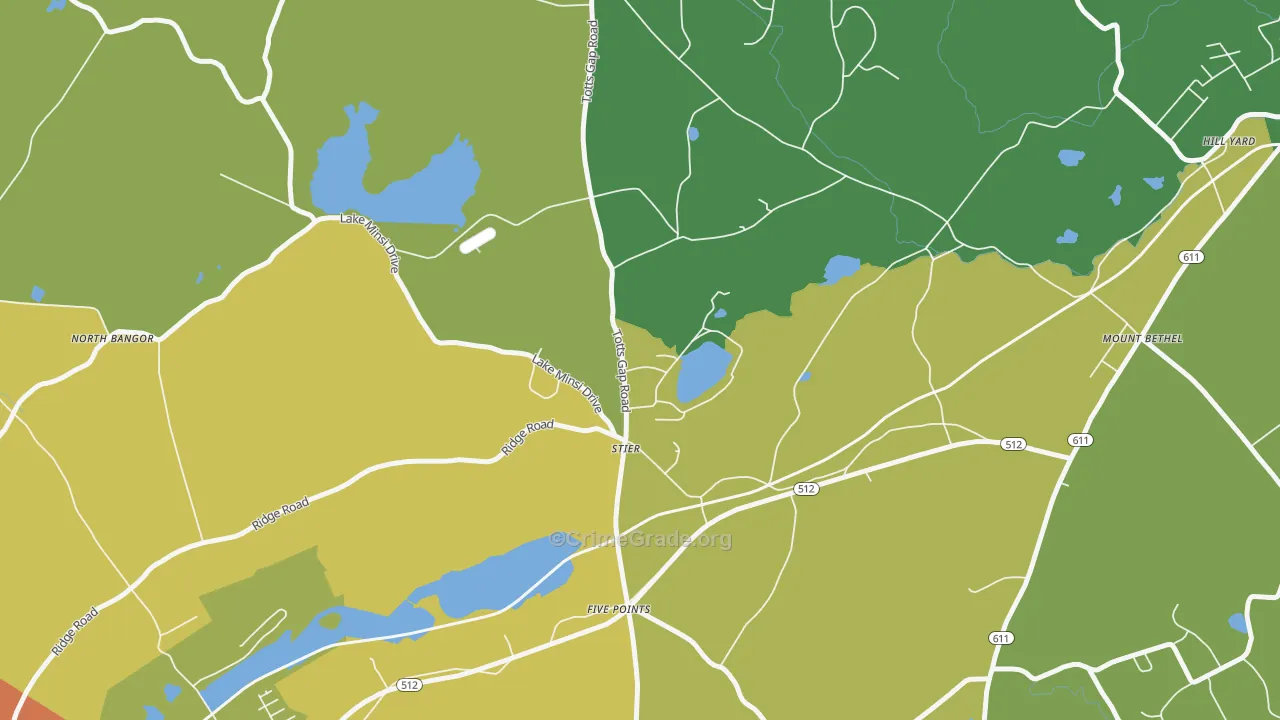 Stier, PA Map of Theft Rates