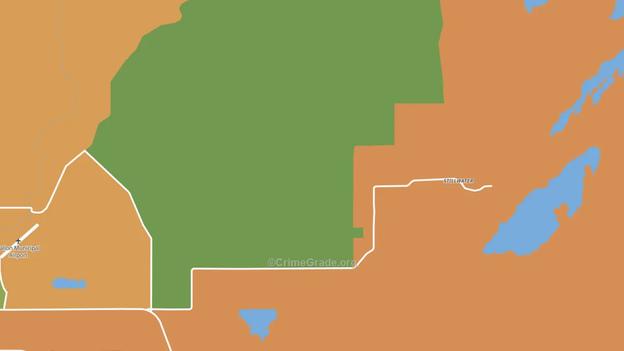 Stillwater, NV Map of Theft Rates