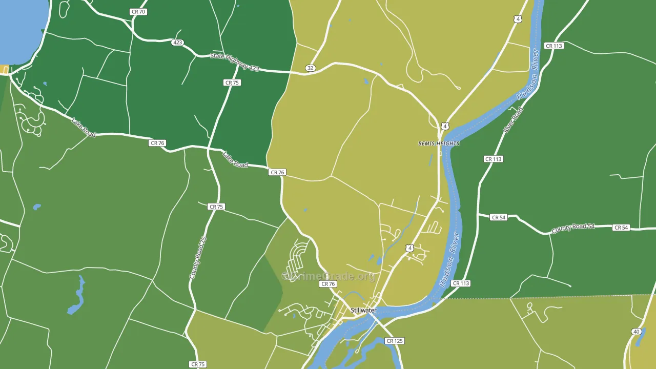 Stillwater, NY Map of Theft Rates