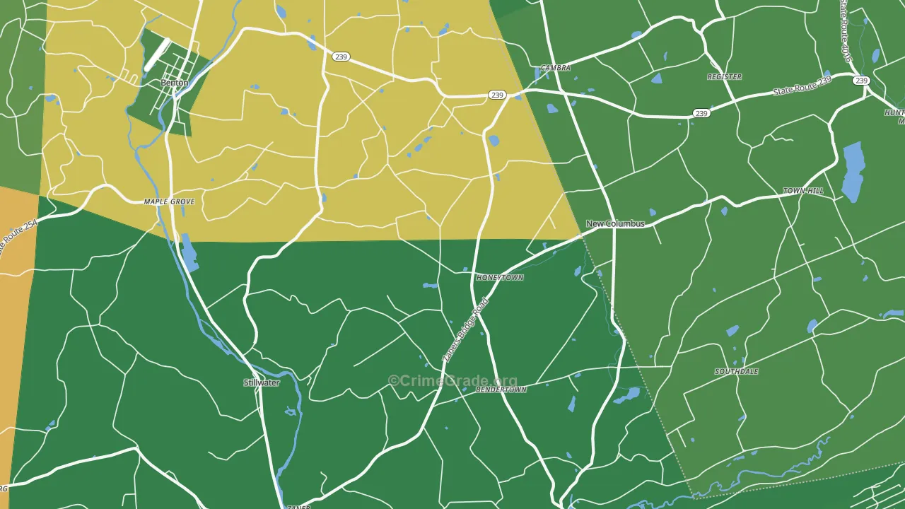 Stillwater, PA Map of Theft Rates