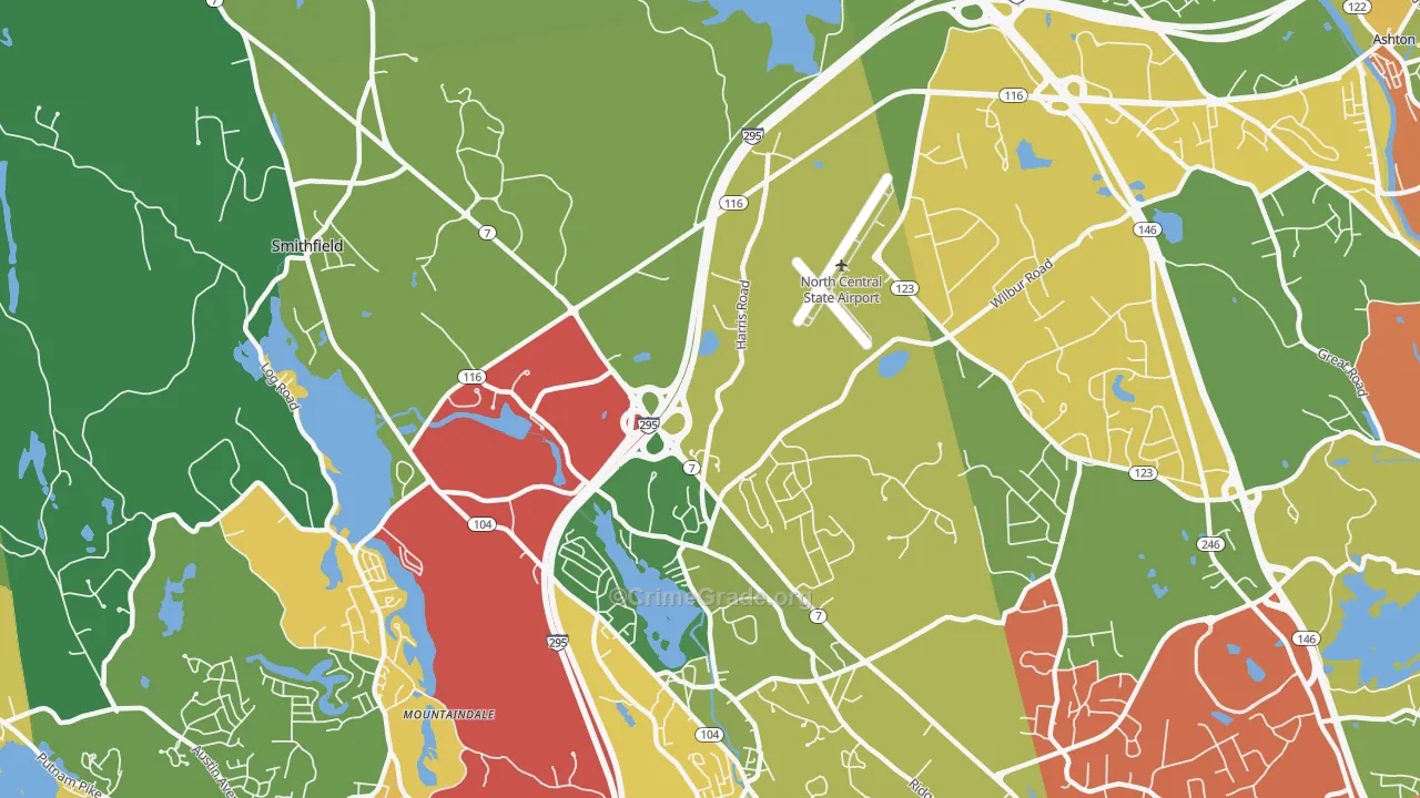 Stillwater, RI Map of Theft Rates