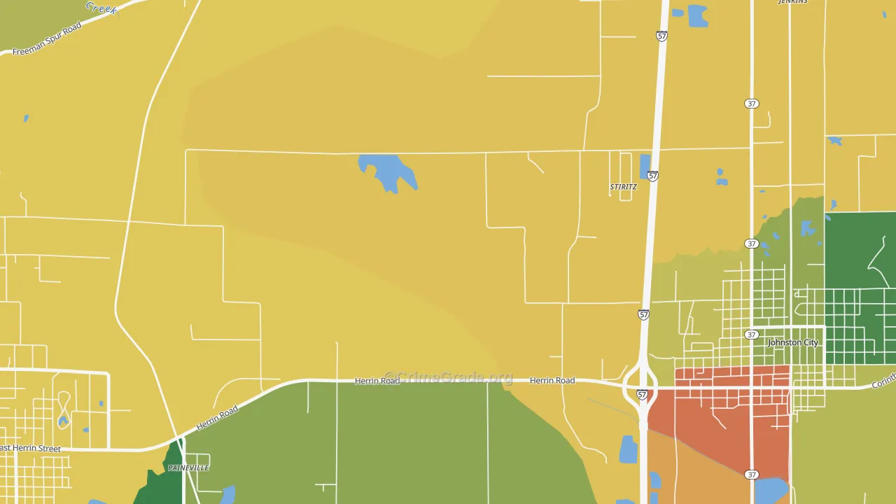 Stiritz, IL Map of Theft Rates