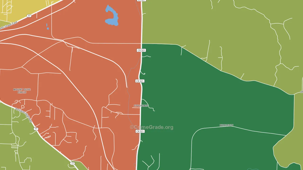 Stockdale, AL Map of Theft Rates