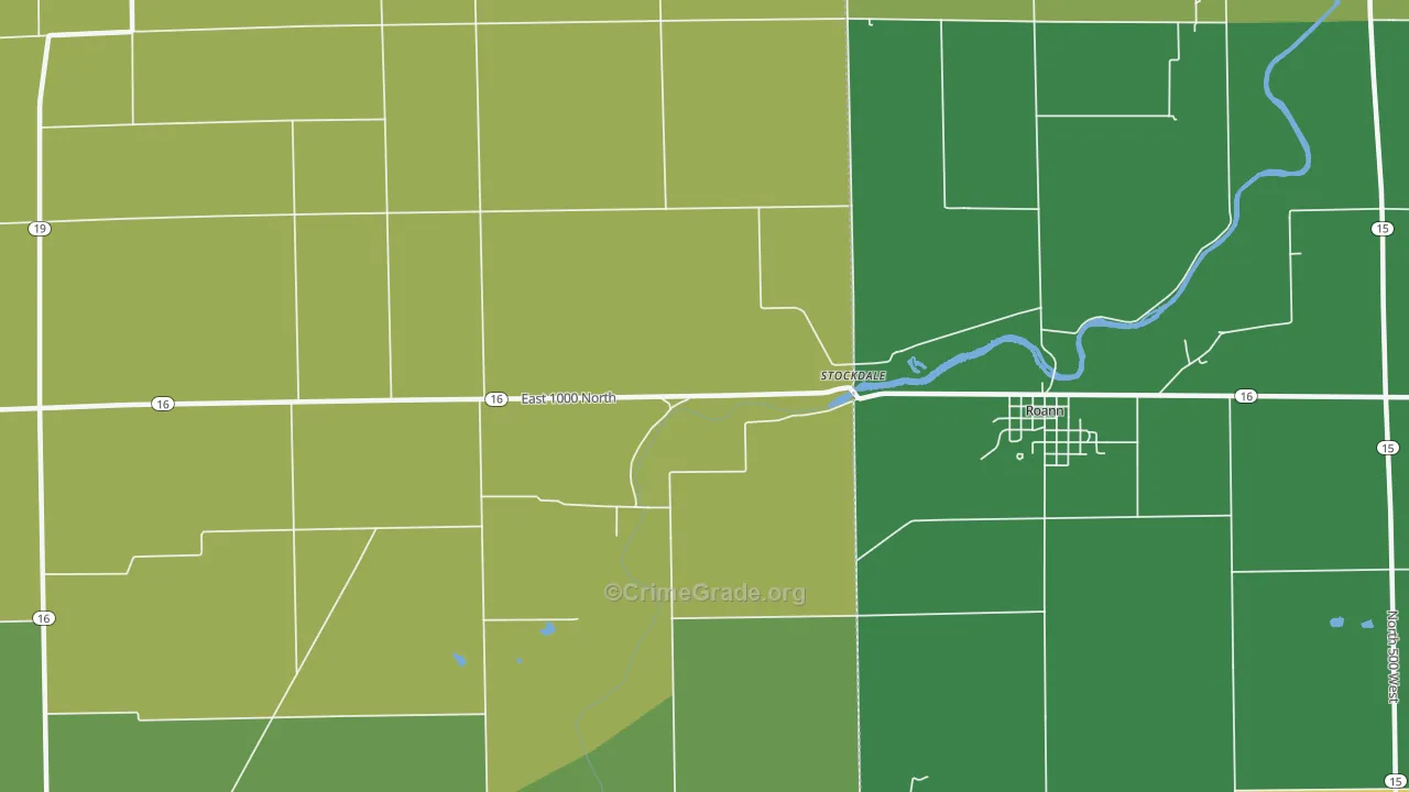 Stockdale, IN Map of Theft Rates