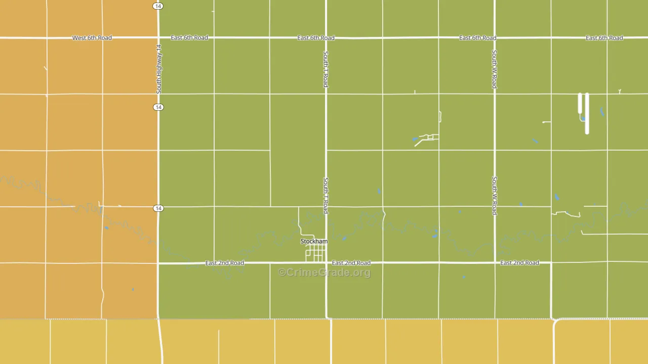 Stockham, NE Map of Theft Rates