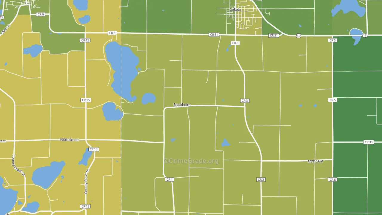Stockholm, MN Map of Theft Rates