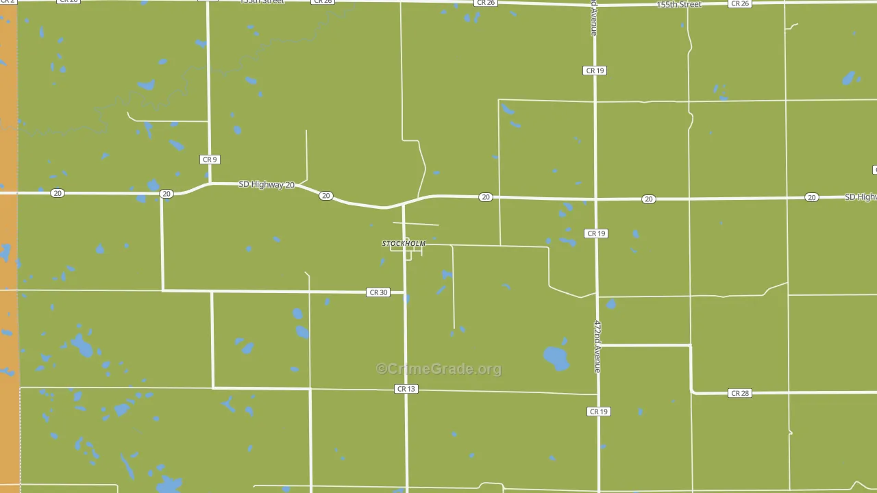 Stockholm, SD Map of Theft Rates