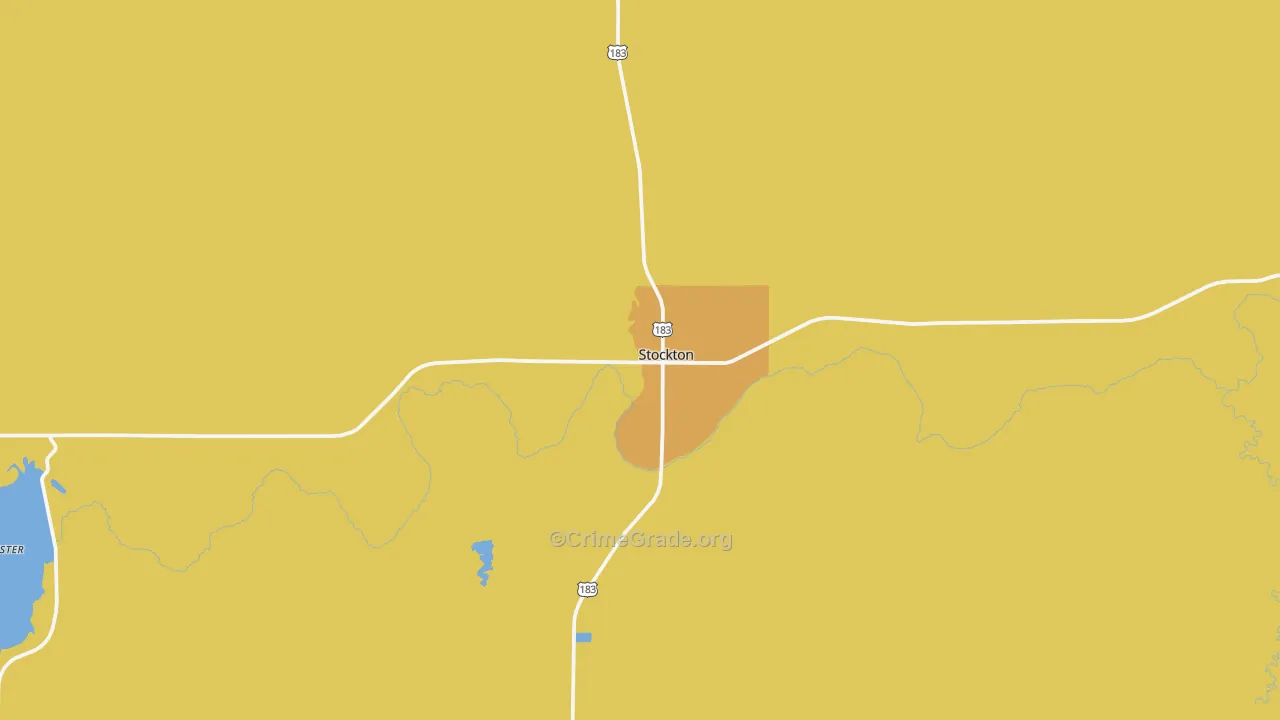 Stockton, KS Map of Theft Rates