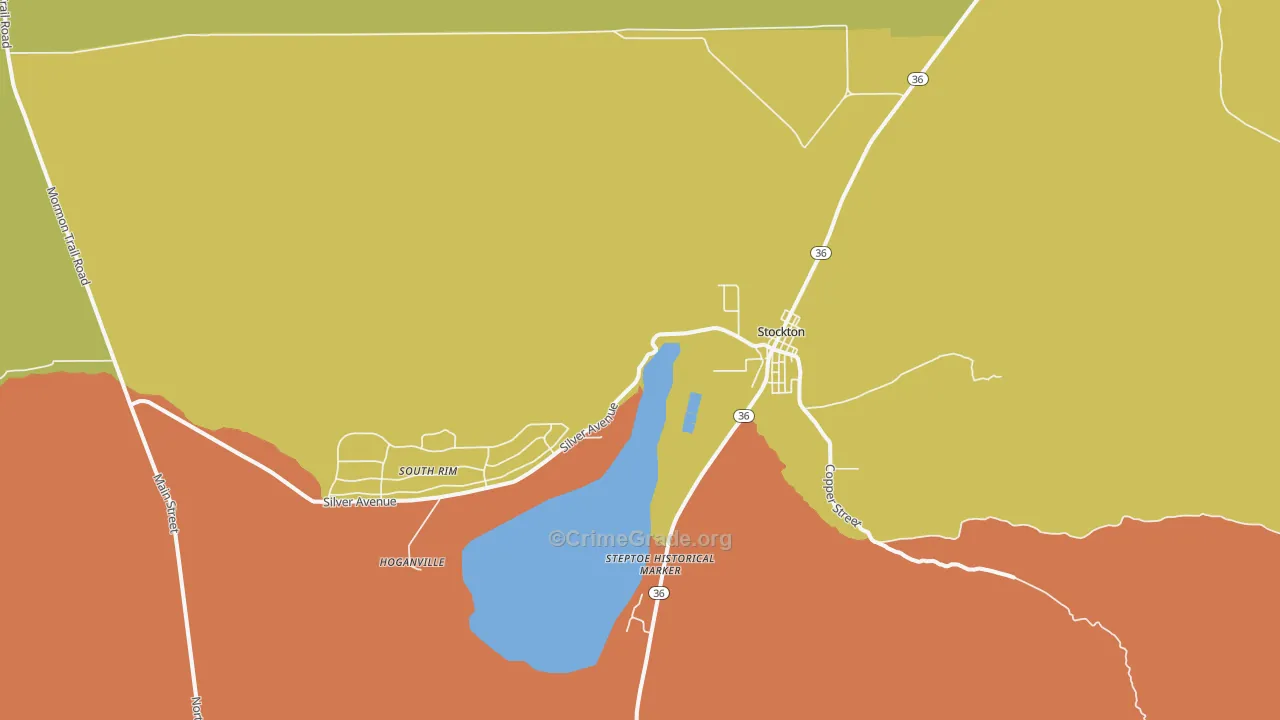 Stockton, UT Map of Theft Rates