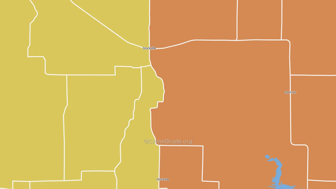 Stockville, NE Map of Theft Rates
