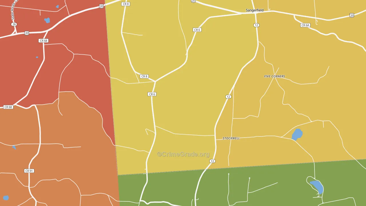 Stockwell, NY Map of Theft Rates